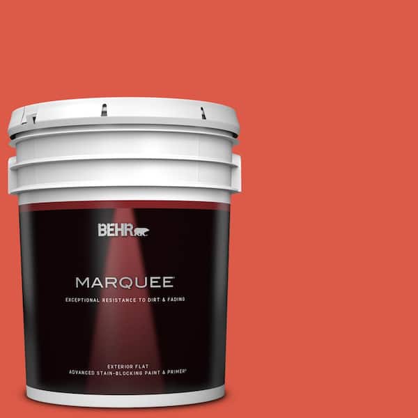 BEHR MARQUEE 5 gal. #T12-7 Red Wire Flat Exterior Paint & Primer