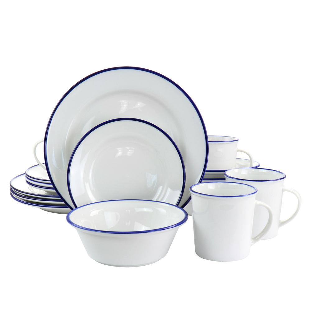 MARTHA STEWART Martha Stewart Fine Ceramic 16 piece Dinnerware Set in ...