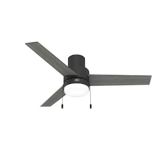 Brunner 52 in. Indoor Matte Black Ceiling Fan with Light Kit Included