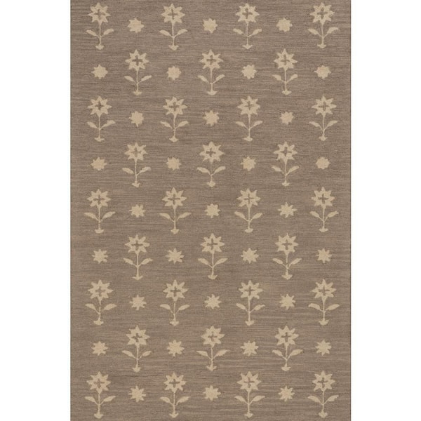 Ella Wool Area Taupe 6 ft. x 9 ft. Indoor Area Rug