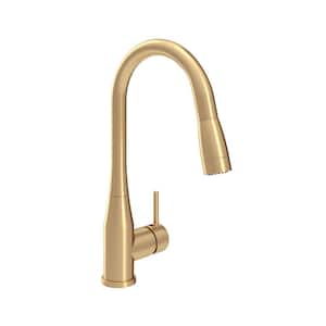 Sereno Single-Handle Pull-Down Sprayer Kitchen Faucet in Brushed Bronze