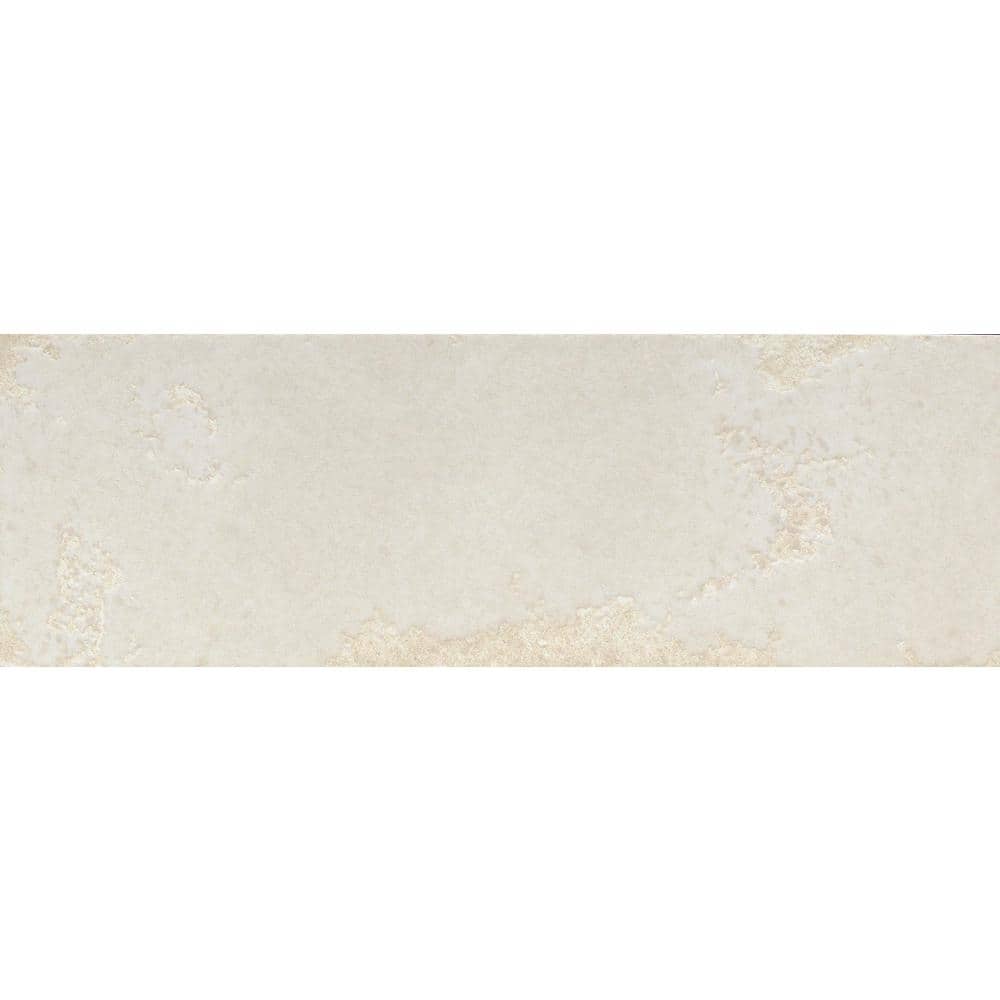 Inhale Blanco 4 in. x 12 in. Glossy Porcelain Floor and Wall Tile (12.27 Sq