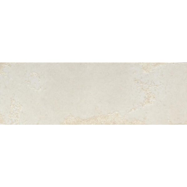 Unbranded Inhale Blanco 4 in. x 12 in. Glossy Porcelain Floor and Wall Tile (12.27 Sq. Ft./ Case)
