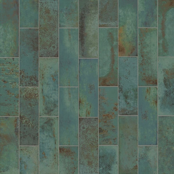 MSI Take Home Sample - Marina Aqua Subway 4 in. x 4 in. Glossy