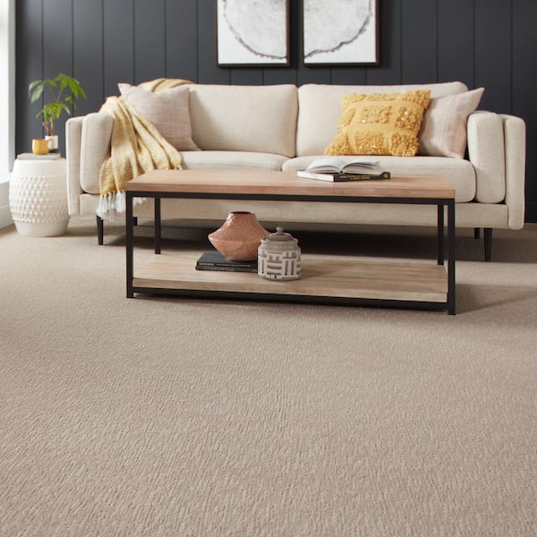 Enchantment  - Airway - Beige 32 oz. Triexta Pattern Installed Carpet