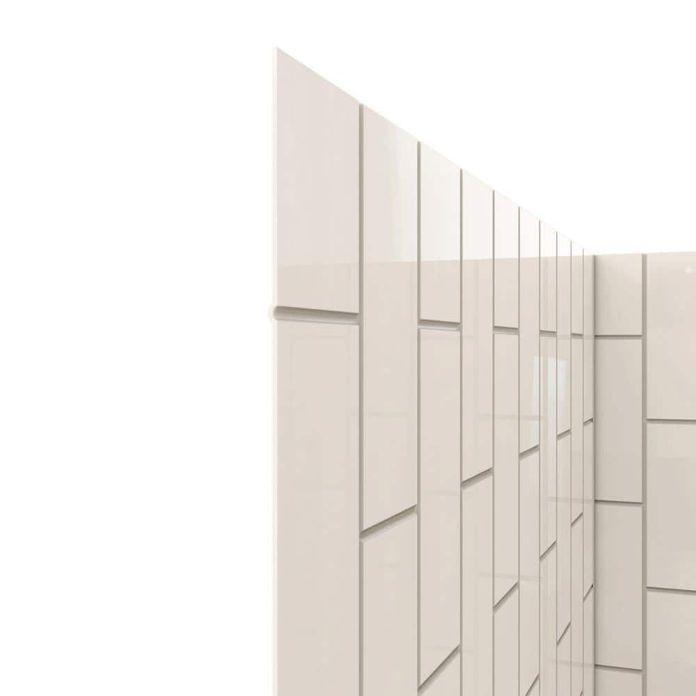 QWALL-VS 36" x 41.5" Biscuit Acrylic Shower Kit