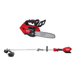M18 FUEL 12 in. Top Handle 18-Volt Lithium-Ion Brushless Cordless Chainsaw w/M18 FUEL QUIK-LOK String Trimmer (2-Tool)