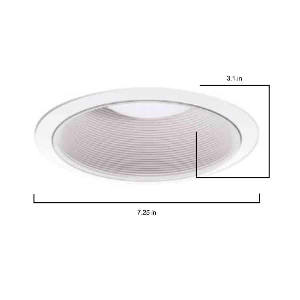 310 Series 6 in. White Recessed Ceiling Light Fixture Trim with Coilex Baffle (6-Pack)