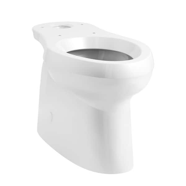Cimarron 12 in. Rough In Elongated Chair Height Toilet Bowl Only with Skirted Trapway in White, Seat Not Included
