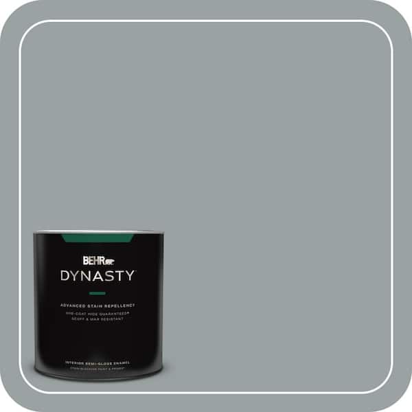 BEHR DYNASTY 1 qt. Home Decorators Collection #HDC-SM16-02 River Rock Grey Semi-Gloss Enamel Interior Stain-Blocking Paint & Primer