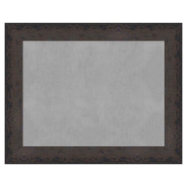 Amanti Art Dappled Black Brown 29 in. x 23 in. Framed Magnetic Board