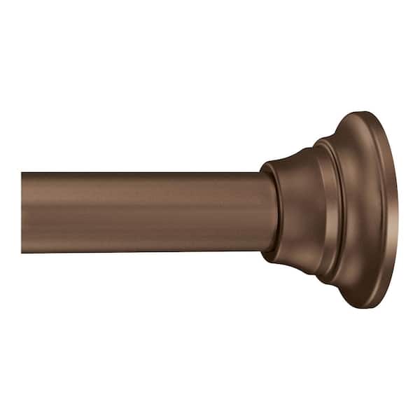 MOEN 72 in. Adjustable Straight Decorative Tension Shower Rod in Old World Bronze