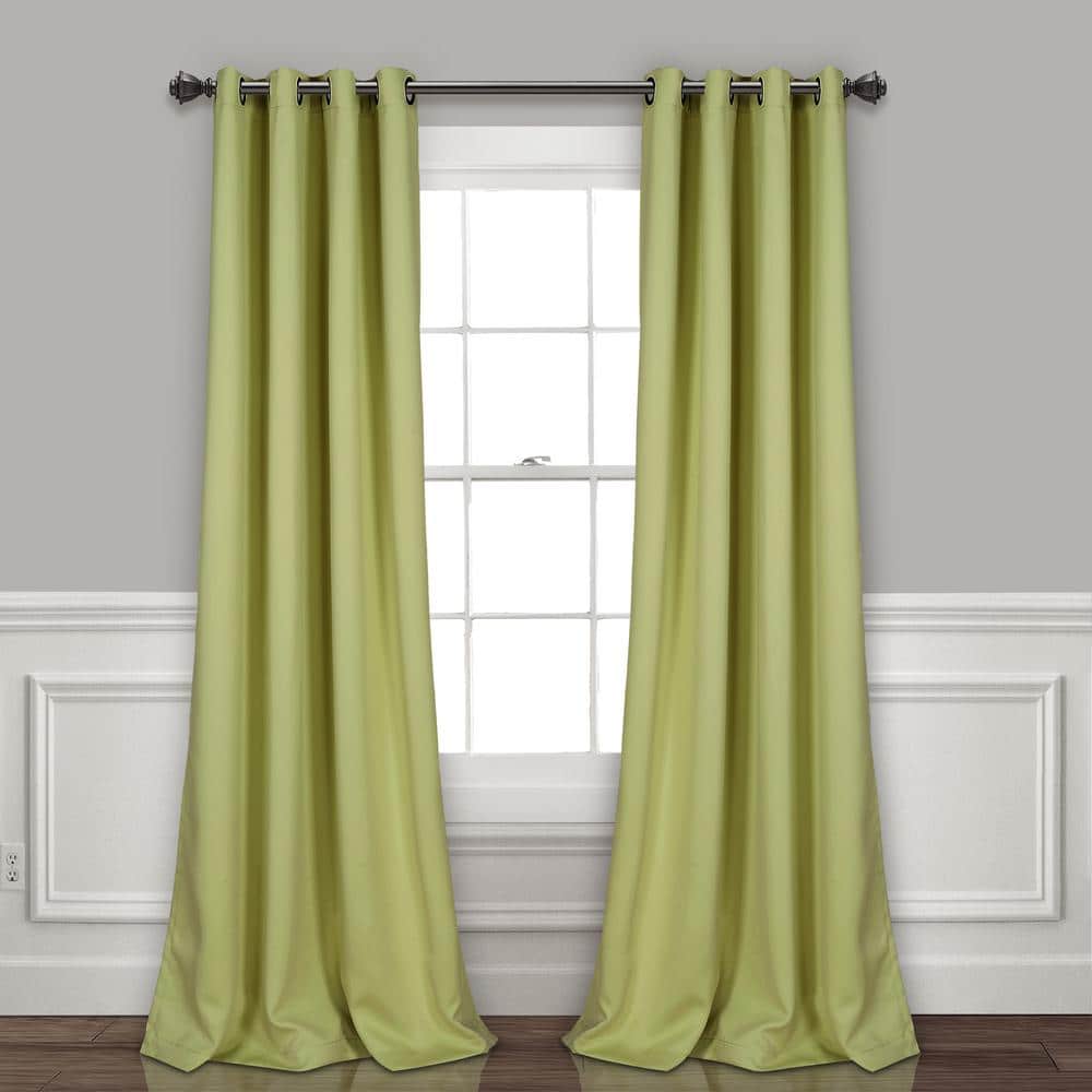 1 HUNTER GREEN PANEL 95% BLACKOUT HEAVY THICK GROMMET WINDOW CURTAIN LINED DRAP 