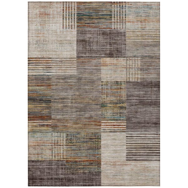 Chantille Machine Washable Indoor/Outdoor Abstract ACN2149 Taupe 2 ft. 6 in. x 3 ft. 10 in. Area Rug
