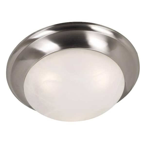 Kenroy Home Dickens 3-Light 6 in. Brushed Steel Flush Mount-DISCONTINUED