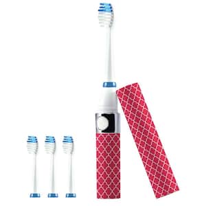 S53-PL Portable Sonic Toothbrush in Pink With 3-Brush Heads