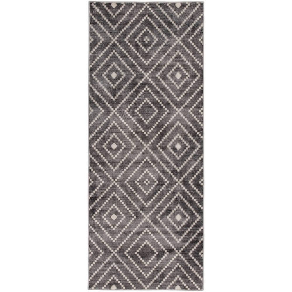 2 x 5 Onyx/Ivory Diamond Weave Washable Runner price history on PriceWatchPro