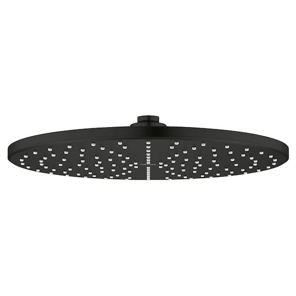 Rainshower Mono 310 1-Spray Patterns with 1.75 GPM 12.2 in. Single Ceiling Mount Rain Fixed Shower Head in Matte Black
