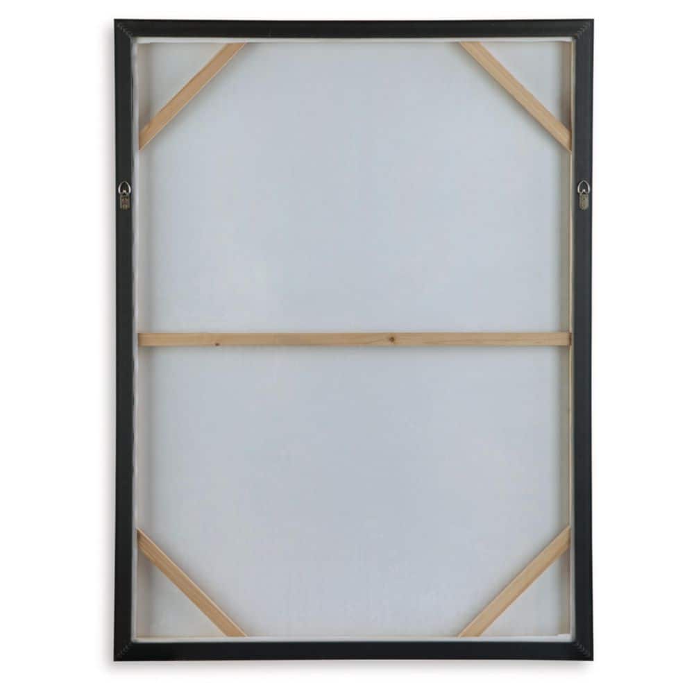 Scarlite 35" Abstract Canvas Wall Art with Gold Accents