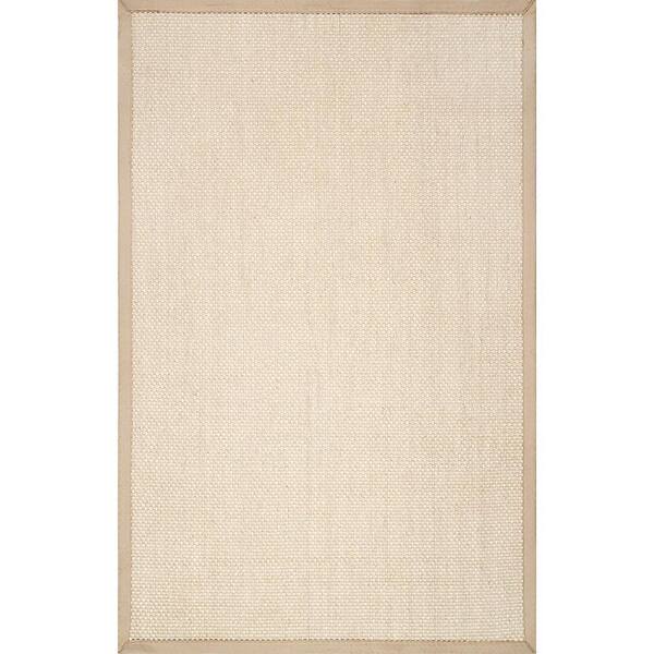 nuLOOM Elaine Bordered Sisal Chino 8 ft. x 10 ft. Area Rug