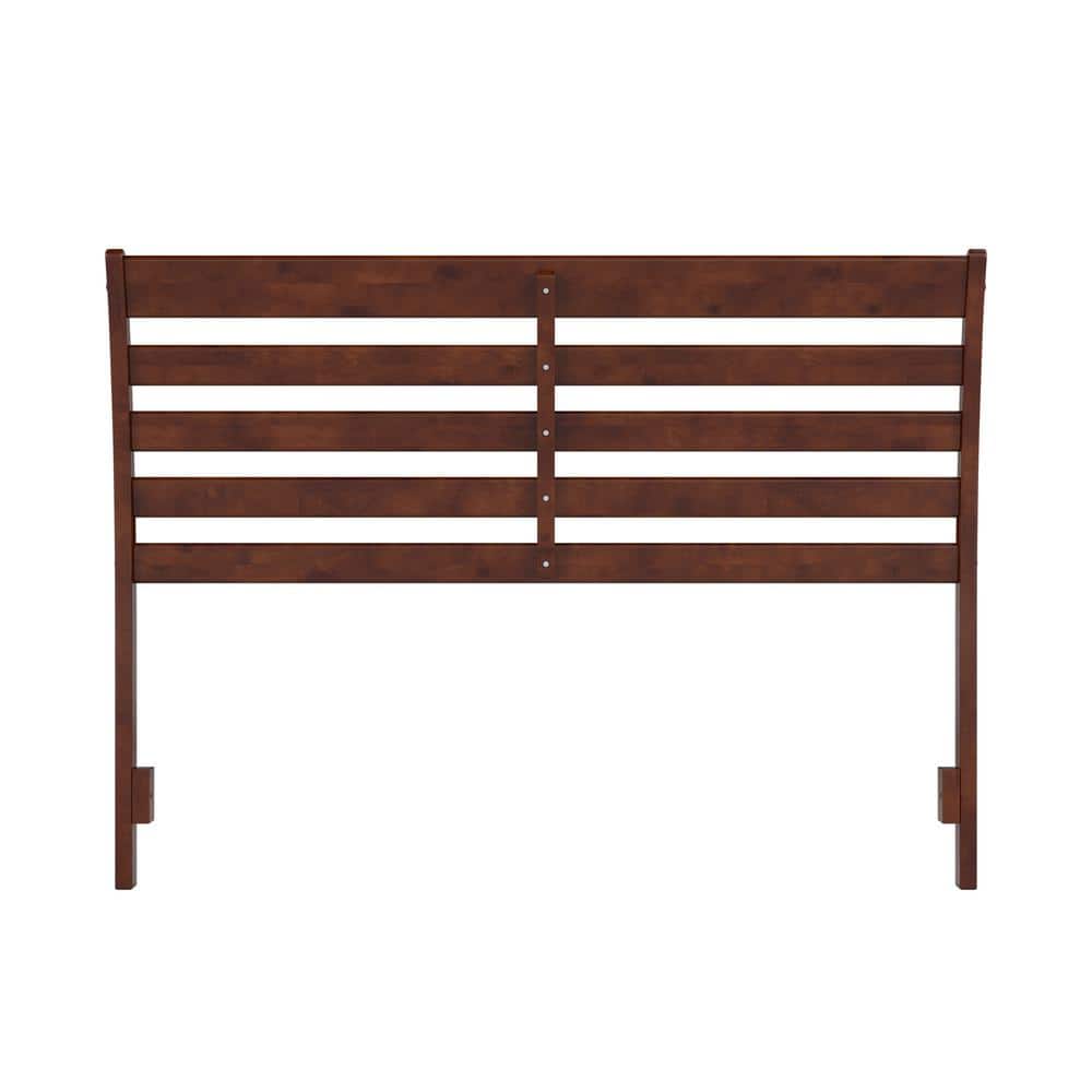 Savannah Walnut Queen Solid Wood Headboard with USB Charger