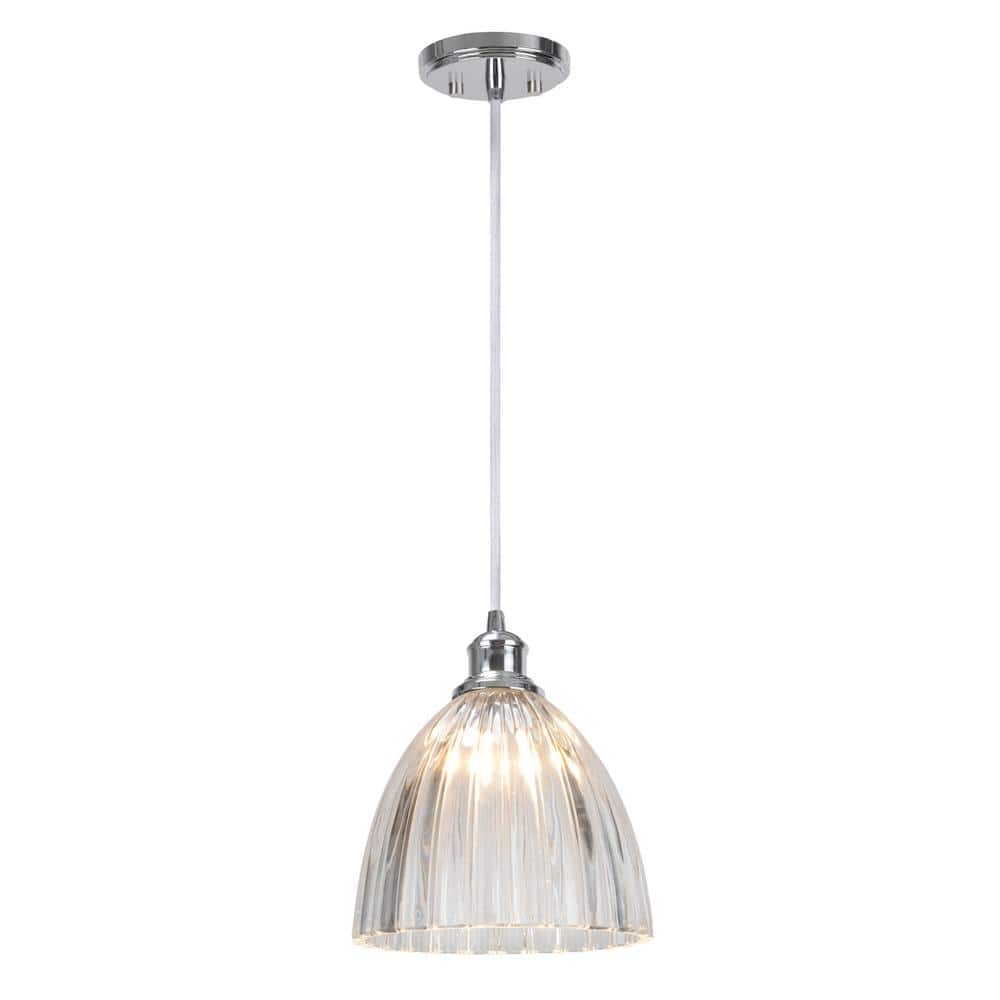 1-Light Chrome Mini Pendant with Clear Crystal Glass Shade price history on PriceWatchPro