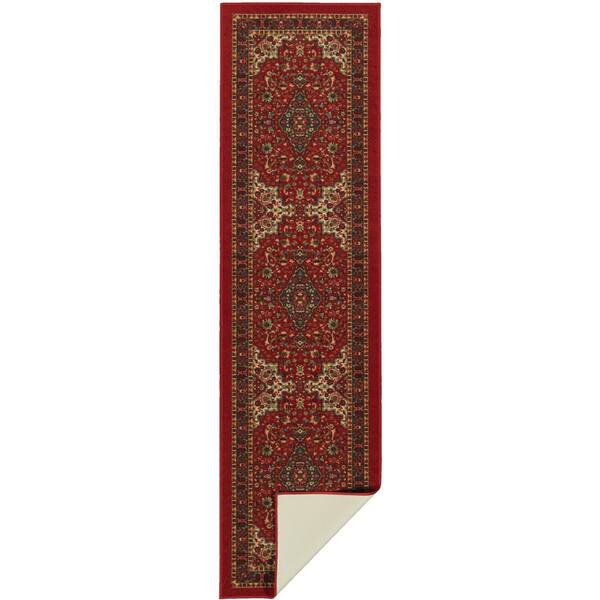 Ottomanson Ottohome Persian Heriz Oriental Design Runner Rug with Non-Skid