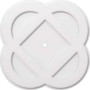 1 in. P X 9-1/2 in. C X 24 in. OD X 1 in. ID Charlotte Architectural Grade PVC Contemporary Ceiling Medallion