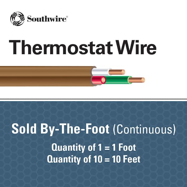 Thermostat Wire, Indoor/Outdoor Sun Resistant, Brown 18/8C / 250 ft.