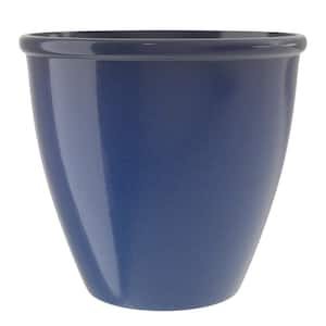 AquaPots Lite Urban Parkside 17.5 in. W x 18.3 in. H Dark Blue Composite Self-Watering Pot