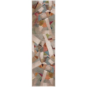 Porcello Gray/Multi 2 ft. x 8 ft. Speckled Abstract Runner Rug