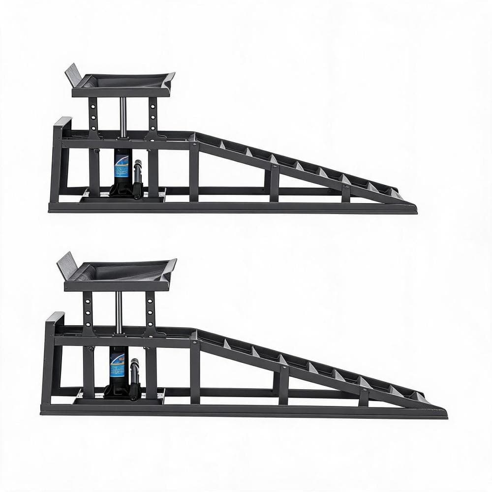 2 Pack Black 5 Ton Hydraulic Car Ramps 11000 Lbs Adjustable Lift for Car Truck SUV Garage Maintenance price history on PriceWatchPro
