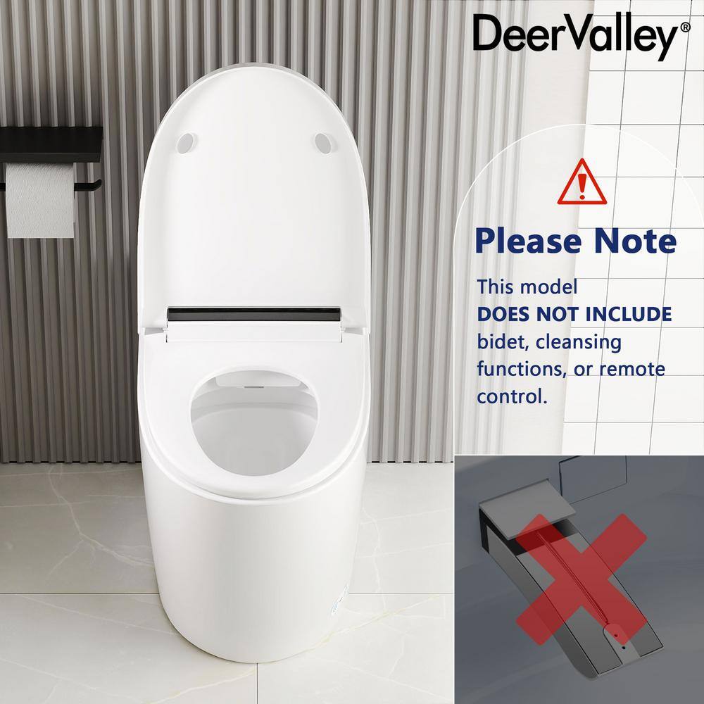 White Elongated High Efficiency Smart Toilet with Heated Seat