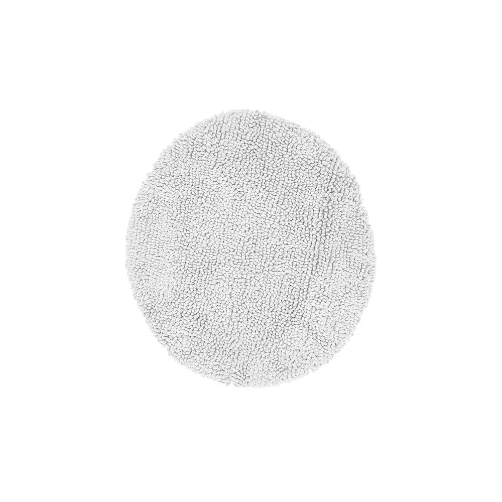 Granada White Cotton Oval Bath Rug 18" x 20"