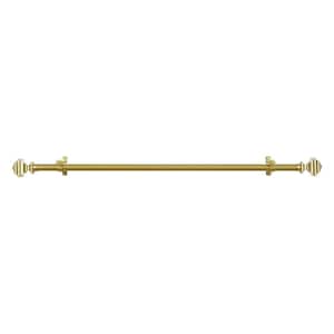 Buono II Bach 66 in. - 120 in. Adjustable 3/4 in. Single Curtain Rod in Antique Gold Bach Finials