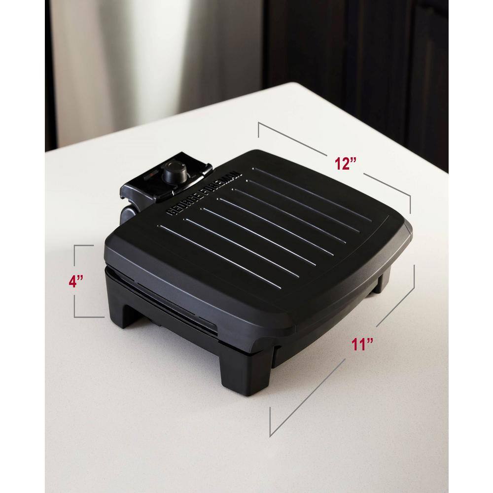Black 5-Serving Submersible Grill with Adjustable Temperature Control