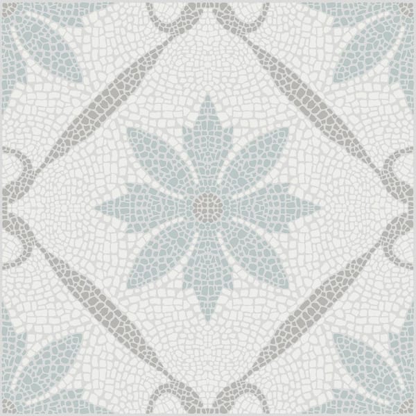 Take Home Sample - 6 in. W x 6 in. L Grey Jamila Peel and Stick Water Resistant Virgin Vinyl Floor Tiles