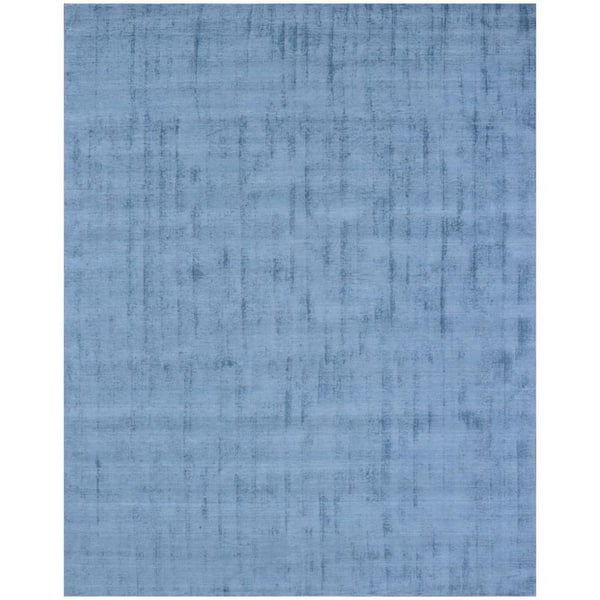 Denim Blue 10 ft. x 14 ft. Solid Color Area Rug