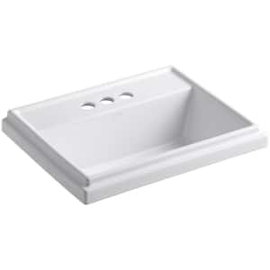 Tresham Drop-In Vitreous China Bathroom Sink in White with Overflow Drain