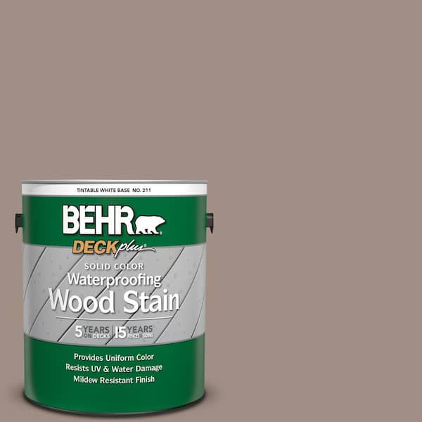 BEHR DECKplus 1 gal. #SC-154 Chatham Fog Solid Color Waterproofing Exterior Wood Stain