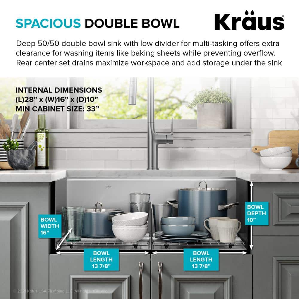 30-inch Stainless Steel Double Bowl Drop-in Kitchen Sink with Accessories