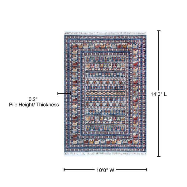 nuLOOM Everly Oriental Blue 10 ft. x 14 ft. Area Rug MUAG03A-10014