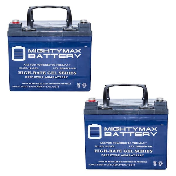 MIGHTY MAX BATTERY 12-Volt 35AH GEL Replacement Compatible with Liftmaster RSW12V Swing Gate Operator (2-Pack)
