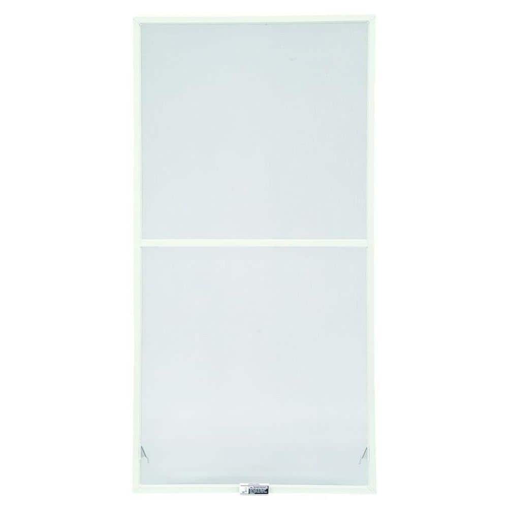 19-7/8 in. x 38-27/32 in. 400-Series White Aluminum Double-Hung Window Scre