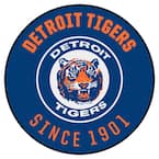 FANMATS Detroit Tigers Blue 2 ft. x 2 ft. Round Area Rug 1915 - The ...