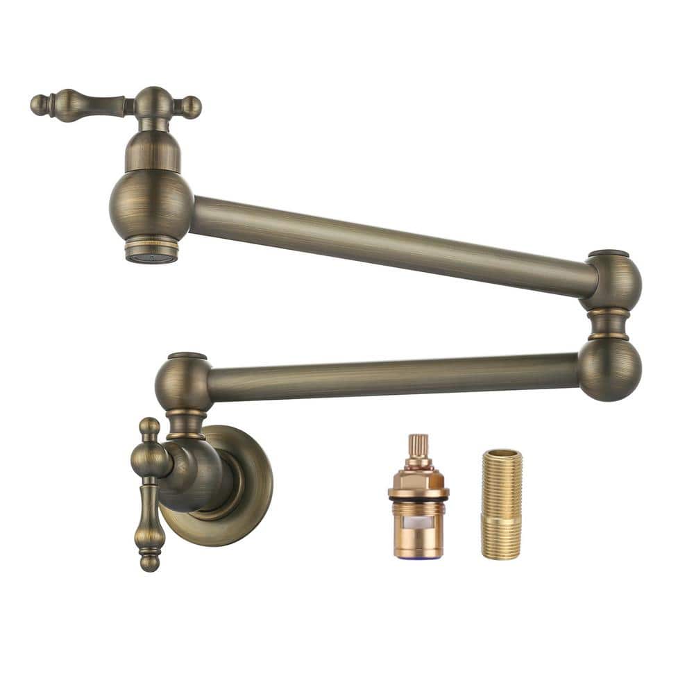 ALEASHA Wall Mounted Pot Filler only for Cold in Antique Bronze AL