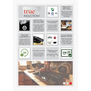 True Induction TI-2B 23 in. Dual Element Black Induction Glass-Ceramic Cooktop 1750W 858UL Certified