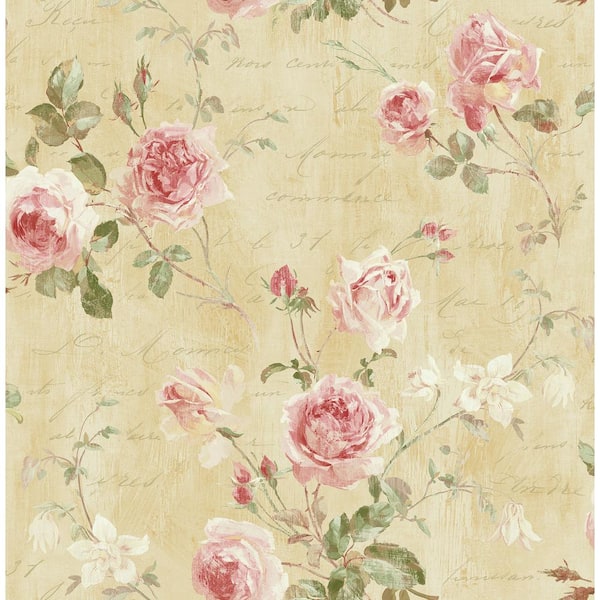 Seabrook Designs Charleston Floral Paper Strippable Roll (Covers 56 sq.  ft.) CT40001 - The Home Depot