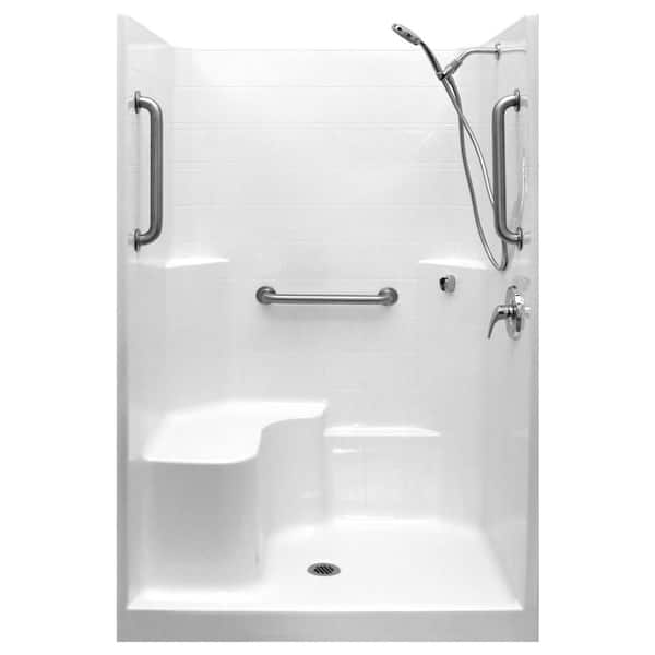 Ella Classic-SA 37 in. x 48 in. x 80 in. 1-Piece Low Threshold Shower ...