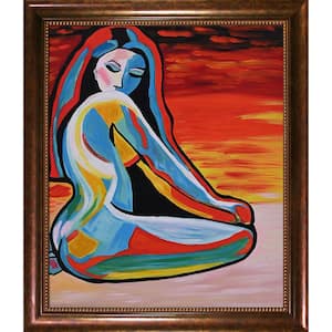 "Abstract Woman 2 Reproduction with Verona Cafe Frame " by Nora Shepley Canvas Print